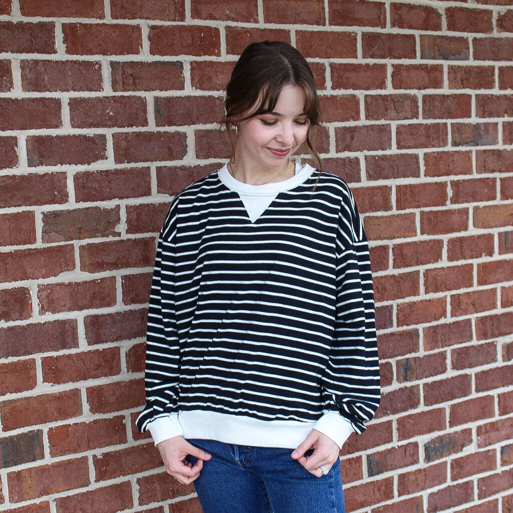 Black Striped Long Sleeve