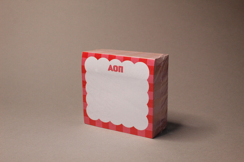Scallop Sorority Note Cube- Alpha Omicron Pi