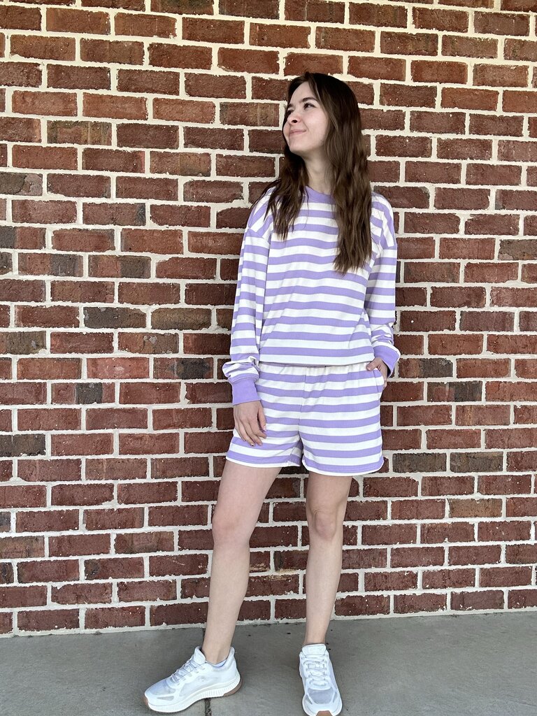Lavender Striped Set