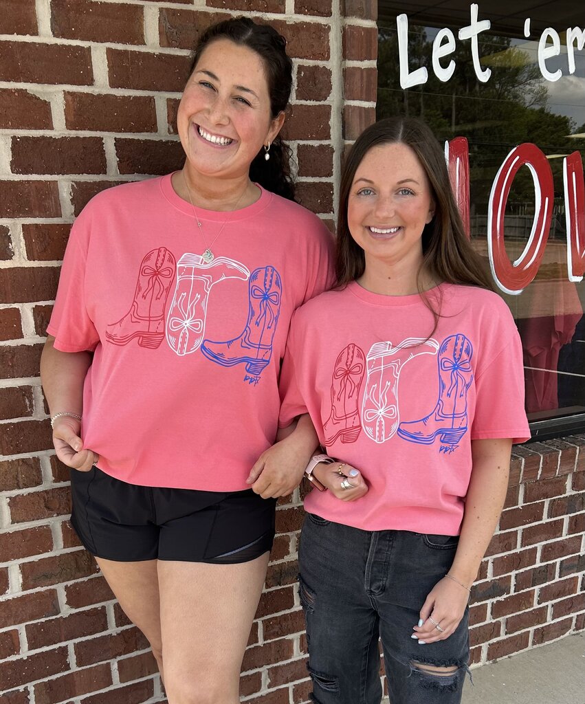 Red, White, and Boots Tee
