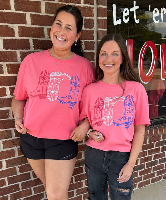 Red, White, and Boots Tee