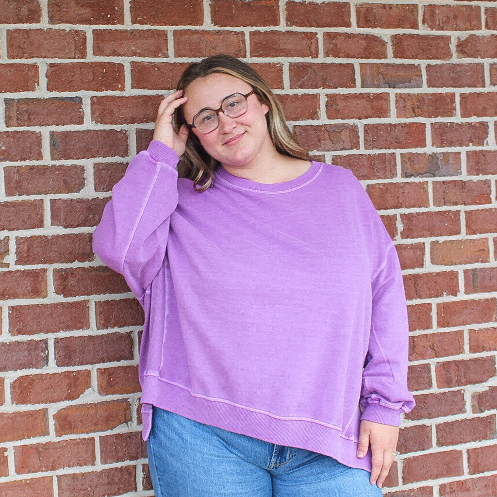 Plum Slit Pullover PLUS