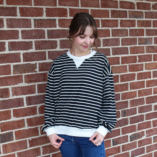 Black Striped Long Sleeve