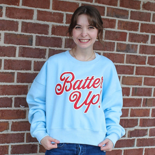 Batter Up Crop Sweatshirt