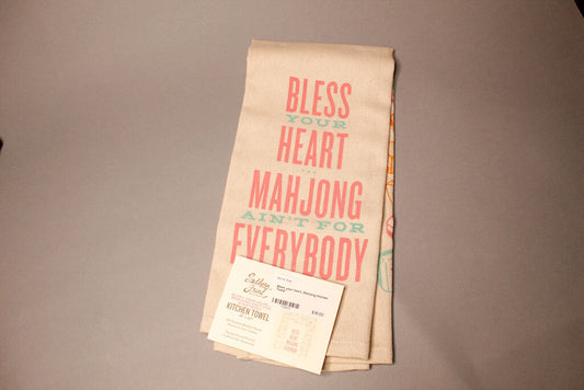 Bless your heart...Mahjong Kitchen Towel