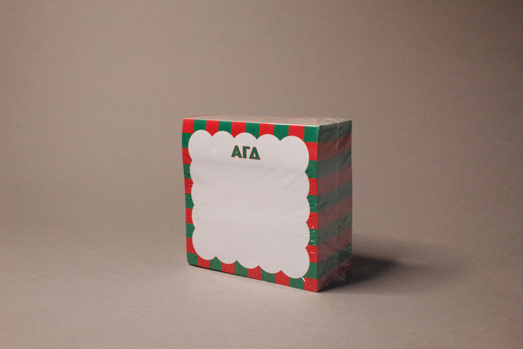 Scallop Sorority Note Cube- Alpha Gam