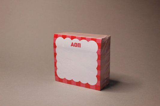 Scallop Sorority Note Cube- Alpha Omicron Pi