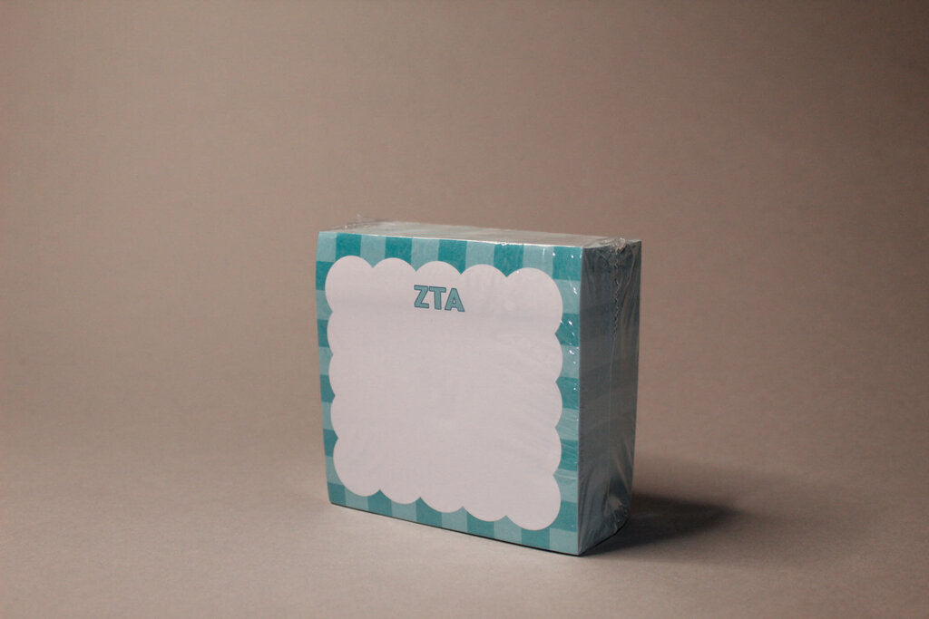 Scallop Sorority Note Cube- Zeta