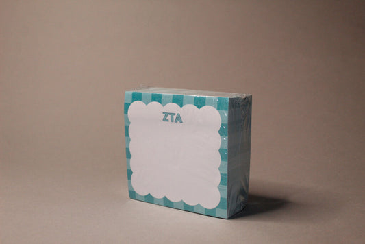 Scallop Sorority Note Cube- Zeta