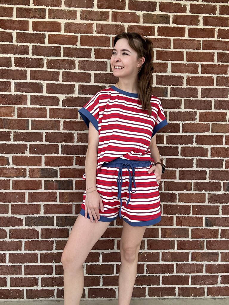 Americana Striped Lounge Set