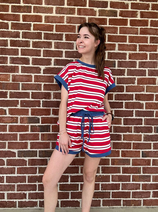Americana Striped Lounge Set