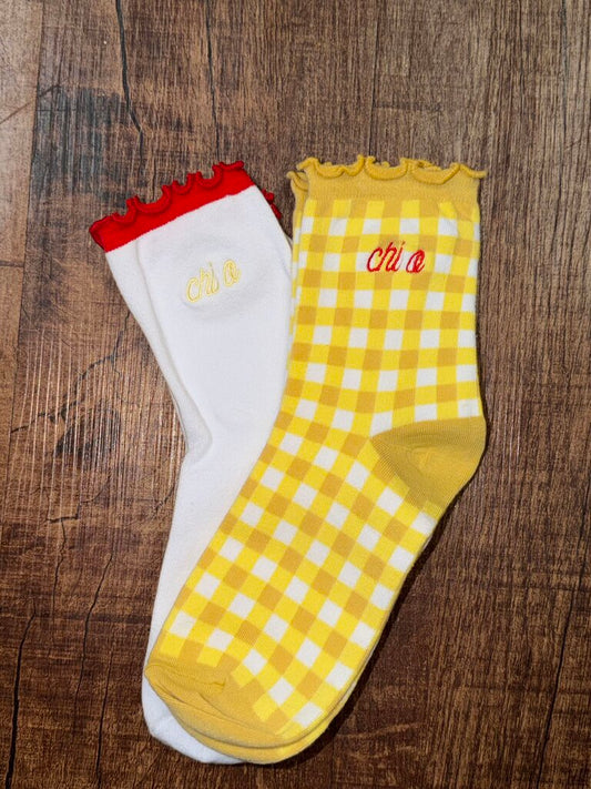 Chi Omega Sock Set