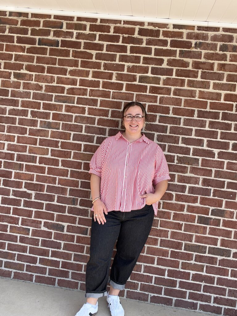 Stripe Button Down Knit Top