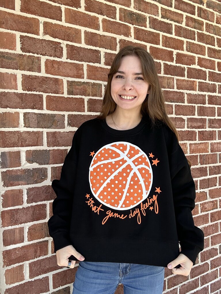 Basketball Game Day Crop Sweatshirt