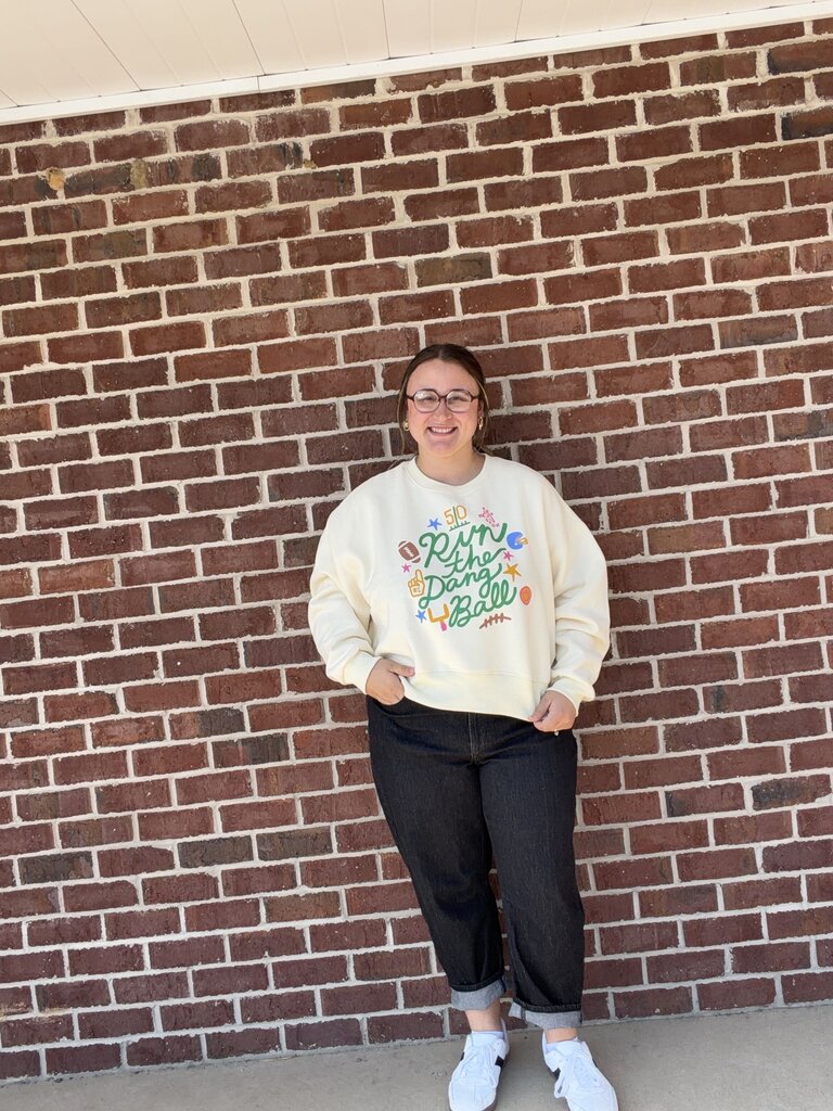 Run the Dang Ball Crop Sweatshirt