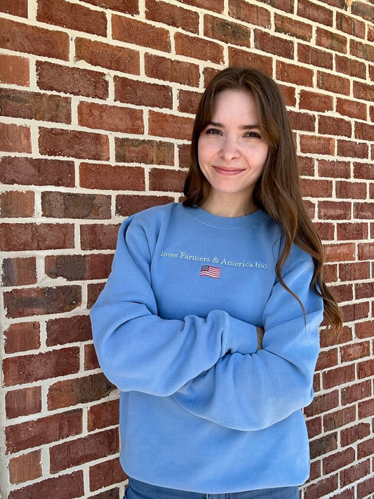 Farmers and America Too Crewneck